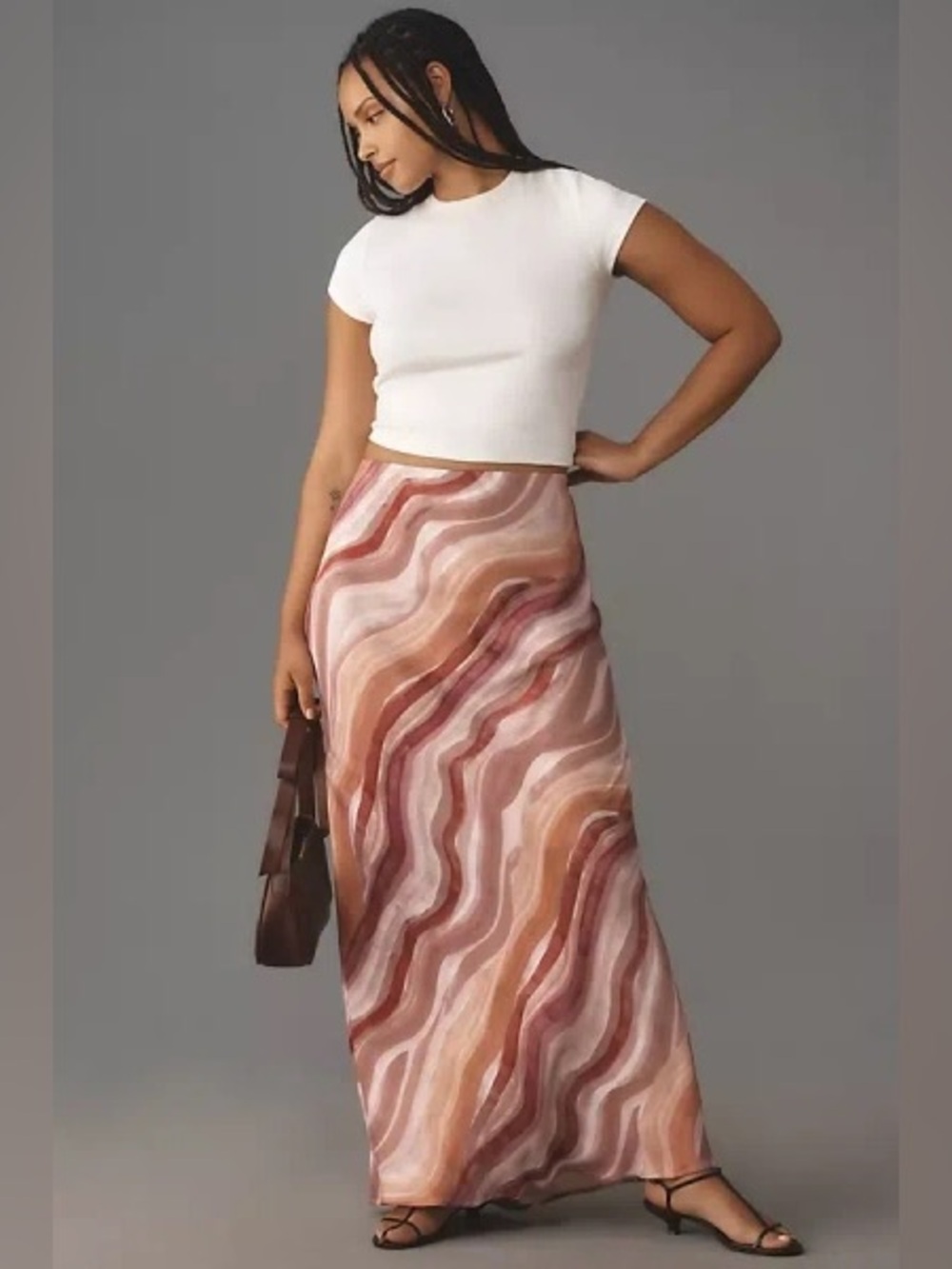 Anthropologie The Tilda Maxi Slip Skirt In Pink